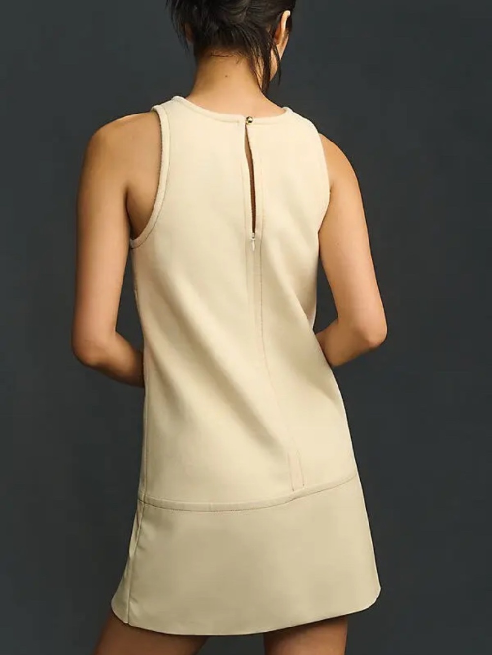 Anthropologie Faux-Leather Shift Mini Dress - Picture 3 of 6